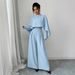 Elegant Temperament Women's Long Sleeve Jumpsuit Solid Color Round Neck Slim Waist Wide Leg Spring Autumn American Style_ecoleips.com