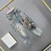 Heavy-duty Rhinestone For Women, Baggy Jeans, New Elastic High Waist, Loose Fit, Slimming, Printed Dad Jeans_ecoleips.com