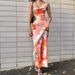 Women's Summer Fashion Print Tie Dye Long Dress Backless Lace Up Design Style New_ecoleips.com