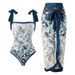 Women's Clothing Retro One Piece Vacation Beach Dress Two Piece Swimsuit_ecoleips.com