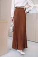 High-Waisted A-Line Midi Skirt 97 Cm Ankle-Length Versatile Slimming Elegant Simple For All Seasons Women's Bottoms_ecoleips.com