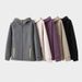 Women's Fleece-Lined Zip-Up Hoodie With Windproof Design - Oversized Pullover Sweatshirt With Color Blocking For Autumn & Winter_ecoleips.com