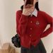 Women's Patchwork Embroidered Knit Cardigan Fashionable And Stylish Top for Spring/Autumn New Style 2026_ecoleips.com