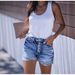 Women's Clothing Women's Elastic Ripped Denim Shorts Super Hot Popular Fashion_ecoleips.com