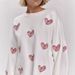 Oversized Heart Embroidered Sweater – Chunky Knit Round Neck Pullover, Cozy & Cute For Fall/Winter (Soft Pink)_ecoleips.com