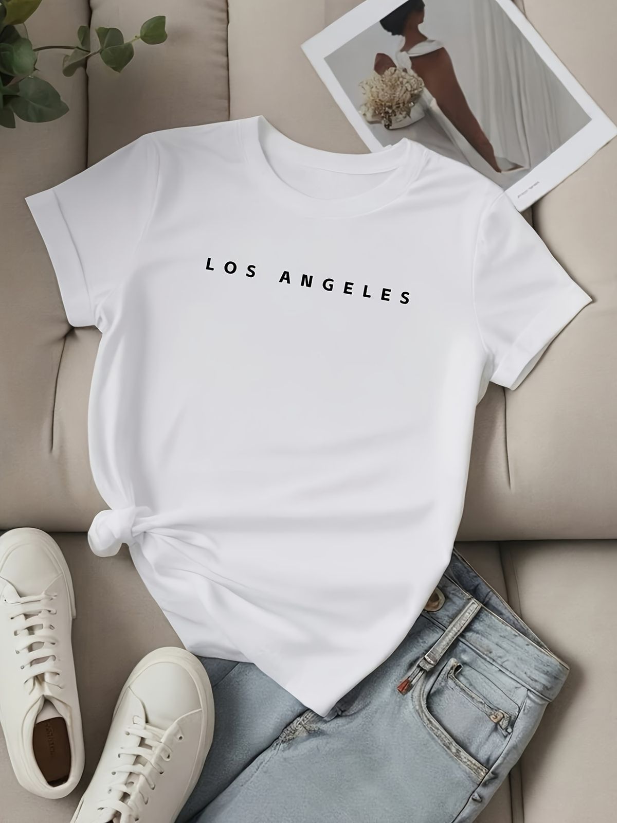 100 COTTON Women's Fashion Y2K Style Spring And Summer Sexy Sweet Short Sleeve T-Shirt Letter Pattern Print Short Sleeve Round Neck Top_ecoleips.com