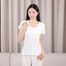 Short-sleeved Women's Modal With Chest Pad Bottoming Shirt Women's Spring And Summer Integrated Pajamas Five-finger Half-sleeved Women's Clothing_ecoleips.com