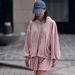 New Foreign Trade European And American Women's Clothing Street Fashion Long-sleeved Hooded Lace-up Sports Cardigan Shorts Two-piece Suit Women_ecoleips.com