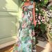 Women's Clothing summer new women's clothing rose print pleated chest wrap large swing elegant suspender long skirt female_ecoleips.com