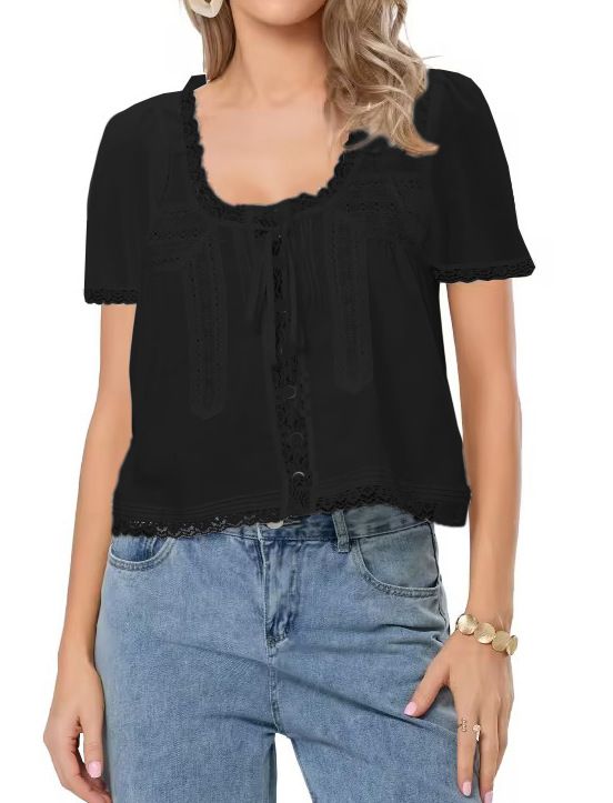European And American Cross-Border Three-Dimensional Hollow High-Density Organic Cotton Lace Trim French Lace-Up_ecoleips.com