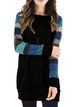 2025 Spring And Autumn Plus Size Women's Striped Shoulder Long Sleeved Color Blocked Hoodie Round Neck Loose T-shirt_ecoleips.com