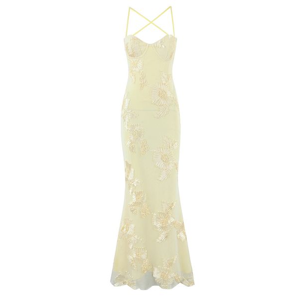 Women's Summer Floral Halter Dress Backless French Romantic Design Herringbone Steel Supported Thin Casual Dress for Ages 16-45_ecoleips.com