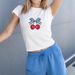Cross-border New Summer Round-neck Short-sleeve T-shirt With Cute USA Print, Y2K Casual Short Slim-fit Top In Stock_ecoleips.com