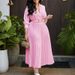 C8590 Independent Station Foreign Trade Women's Clothing Cross-Border Solid Color Elegant Collared Long-Sleeve Pleated_ecoleips.com