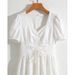 Voya Women's Elegant Fashion Rhinestone Net Long-Sleeved Back-Split Dress_ecoleips.com
