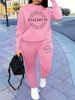 Women's Autumn And Winter Hip-hop Casual Street Letter Printed Round Neck Sports Shirt+sports Pants Warm Suit-650_ecoleips.com