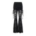CF24374 Autumn New Dark Style Elegant Sexy Hot Girl Versatile Cross Velvet Skirt Pants For Women_ecoleips.com