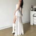 2024 Spring New European And American Style Women's Solid Color Slim High Waist Fashion Off-Shoulder Strap Dress_ecoleips.com