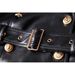 K Fashion Style Super Heavy PU Leather Atmospheric Windbreaker With Tie Up Waist And Knee Length Coat_ecoleips.com