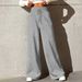 Solid Color High-Waisted Drawstring Women's Fall/Winter 2024 New European And American Style Loose Straight Pants_ecoleips.com