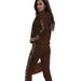 Women's European American Style Spring Autumn Fashion Hooded Two Piece Set Casual Letter Print Vacation Wear_ecoleips.com