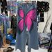 Women's Clothing Hot Drilling Hand Painted Printed Denim Vest Goodwill Women's Summer Hot Drilling Butterfly Denim Trousers Two Piece Set_ecoleips.com