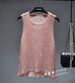 Women's Sparkle Knit Sleeveless Top – Slim Fit Shimmer T-Shirt (Gold/Pink/Black, One Size) | Casual & Party Wear_ecoleips.com