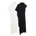 Women's Asymmetrical High Neck Pleated Sleeveless T-Shirt Style Slim Fit Base Layer Fashionable Elegant New Spring Summer_ecoleips.com