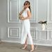 European And American Women's Clothing New Fashion Simple Half Turtleneck Waist Slimming Lace-up Mid-length Dress_ecoleips.com
