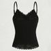 European American Style Women's Camisole Lace Trim Leopard Print Color Block Patchwork Slim Vest Y2K Sexy Hot Girl Inner Layer Top_ecoleips.com