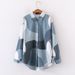 New Floral Print Loose Fit Turn-down Collar Long Sleeve Fashion Shirt For Women_ecoleips.com