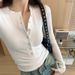 ng2510292 Sweet And Spicy Girl Long Sleeve T-Shirt For Women, Autumn 2024 New Model, V-Neck Slim Fit Design, Versatile Top_ecoleips.com