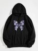 Women's Hoodie Long Sleeve Hoodies & Sweatshirts Printing Pocket Casual Flower Butterfly_ecoleips.com