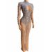 Women's Clothing Performance Costumes Long Sleeves Wrapped Tight Sexy Wrapped Catwalk Host Singer Fishtail Long Sleeves_ecoleips.com