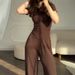 Women's Clothing New Fashion Round Neck Slim Casual Versatile Loose Elastic Wide Leg Pants Suit Women_ecoleips.com