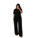 TW892 Women's Summer Casual Set Loose Trendy Solid Color Daily Commute Comfortable Short Sleeve Top And Pants_ecoleips.com