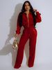 Women's Clothing Women's Winter Fashion Long Sleeve Lapel Zipper Cardigan And Trousers Two Piece Suit European And American Style_ecoleips.com