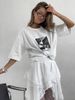 Sumuyoo Women's Printed T-shirt 100% Cotton Fashion White Vintage Short-sleeve Printing T Shirts Fashion Hip Hop Loose Tees_ecoleips.com