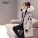 Women's Clothing Long Hooded Padded Coat With Faux Fur Trim, Slim Fit Winter Jacket, Warm Quilted Outerwear For Casual & Commute, Multiple Colors_ecoleips.com