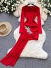 Women's Clothing Women's Slim Fit Long Sleeved Dress Black Rhinestone Detailing Sexy Cocktail Club Party Wear_ecoleips.com