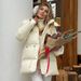 girl Girl Style Hooded Mid-Length Women, European And American 2025 Winter New Drawstring Waist Slimming Cotton Jacket For Women_ecoleips.com