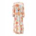 Women's Clothing Flower Shawl Sleeve Design Belt Long Temperament Elegant Dress_ecoleips.com