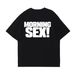 Cross-border Letter Print Casual Unisex Round-neck Loose-fitting Pure Cotton Long T-shirt Top_ecoleips.com