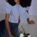 Aria Basics Aria Basics Cross-border Women's Clothing Wholesale: European And American Style Sweet Bow-tie Short Shirt With Round Neck, Solid_ecoleips.com
