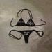 Sexy Dark Lace-Up Punk Print Bikini Set European American Style Women's Clothing Two-Piece Beach Hot Girl Swimsuit_ecoleips.com