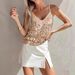 Popular European And American Sexy Backless V-neck Camisole Women, High-end Sequin Fashion Versatile Top For Summer_ecoleips.com