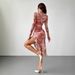 Women's Clothing Style Party Dress Women's Clothing Irregular Hem Floral Print Ruffled Halter Neck Long Sleeve For Formal & Casual_ecoleips.com