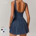 Women’s Clothing Two Piece Tennis Skirt Bottoming Anti Exposure Fitness Pocket Pleated Skirt Sports Dress_ecoleips.com