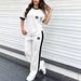 Women's Color Block Shorts Set - Summer Print Loose Fit Two-Piece Outfit-6_ecoleips.com