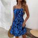 2026 Spring New European And American Cross-Border Printed Suspender Women's Slim Fit Mid-Length Sleeveless Dress_ecoleips.com